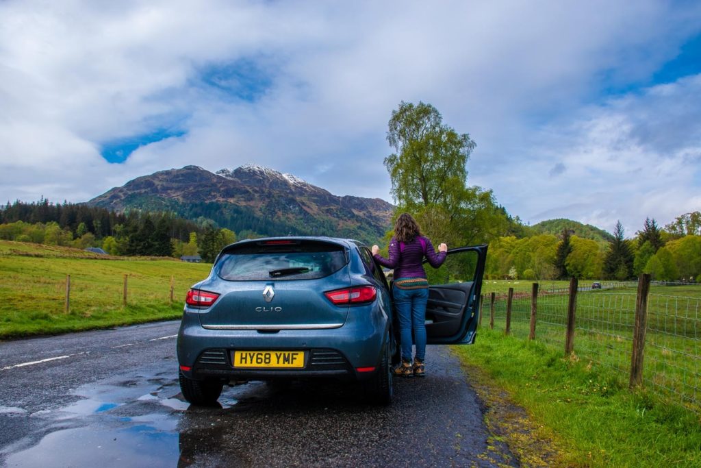 road tripping in Scotland